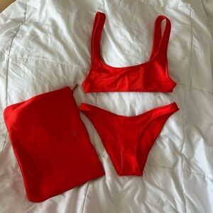 Triangl Bikini Set Red